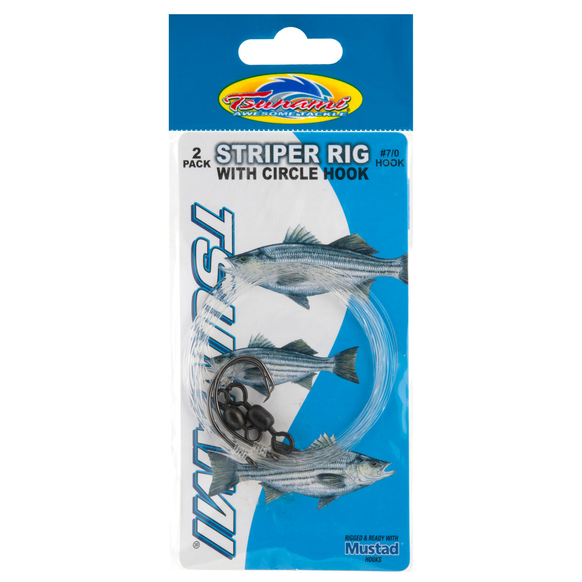 12 Pack Striped Bass Rig 7/0 Inline Circle Hook With Fish Finder Bennett  And Son